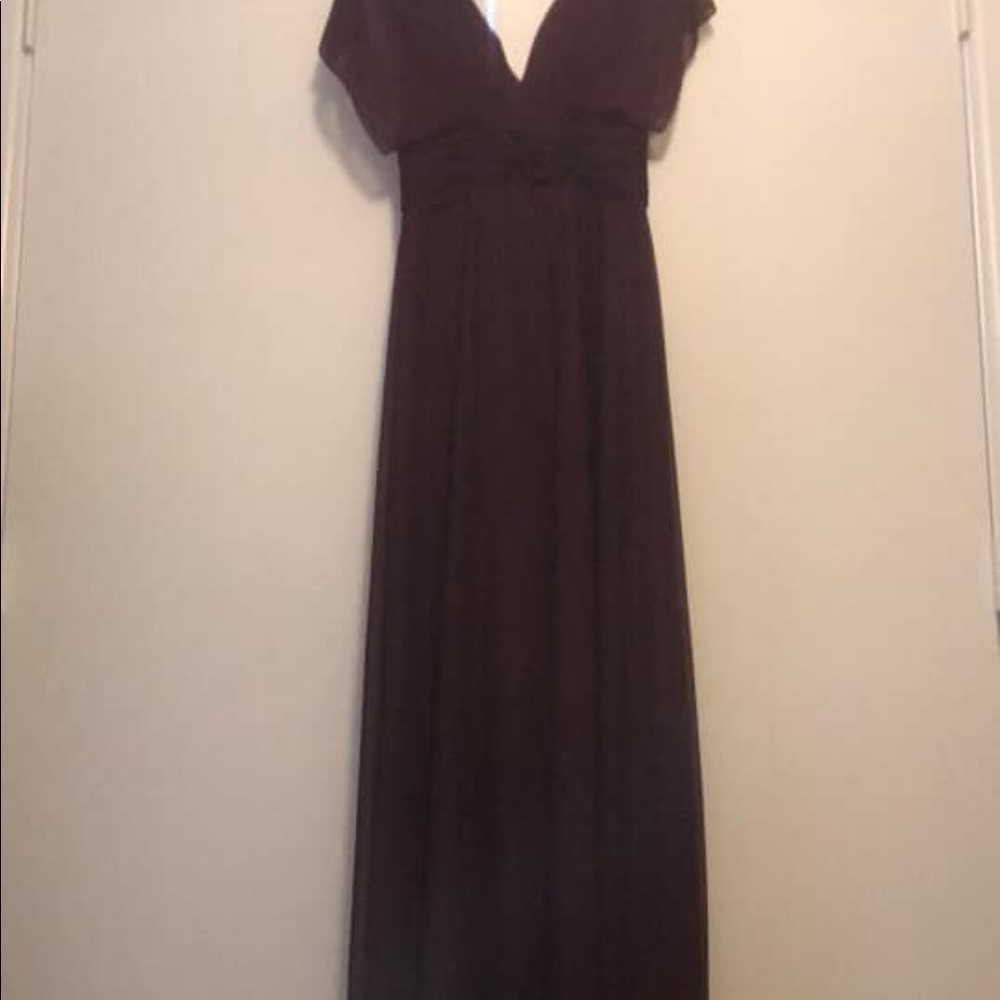 Allure 1562 Draped Sleeve Chiffon Bridesmaid Dress - Picture 3 of 5